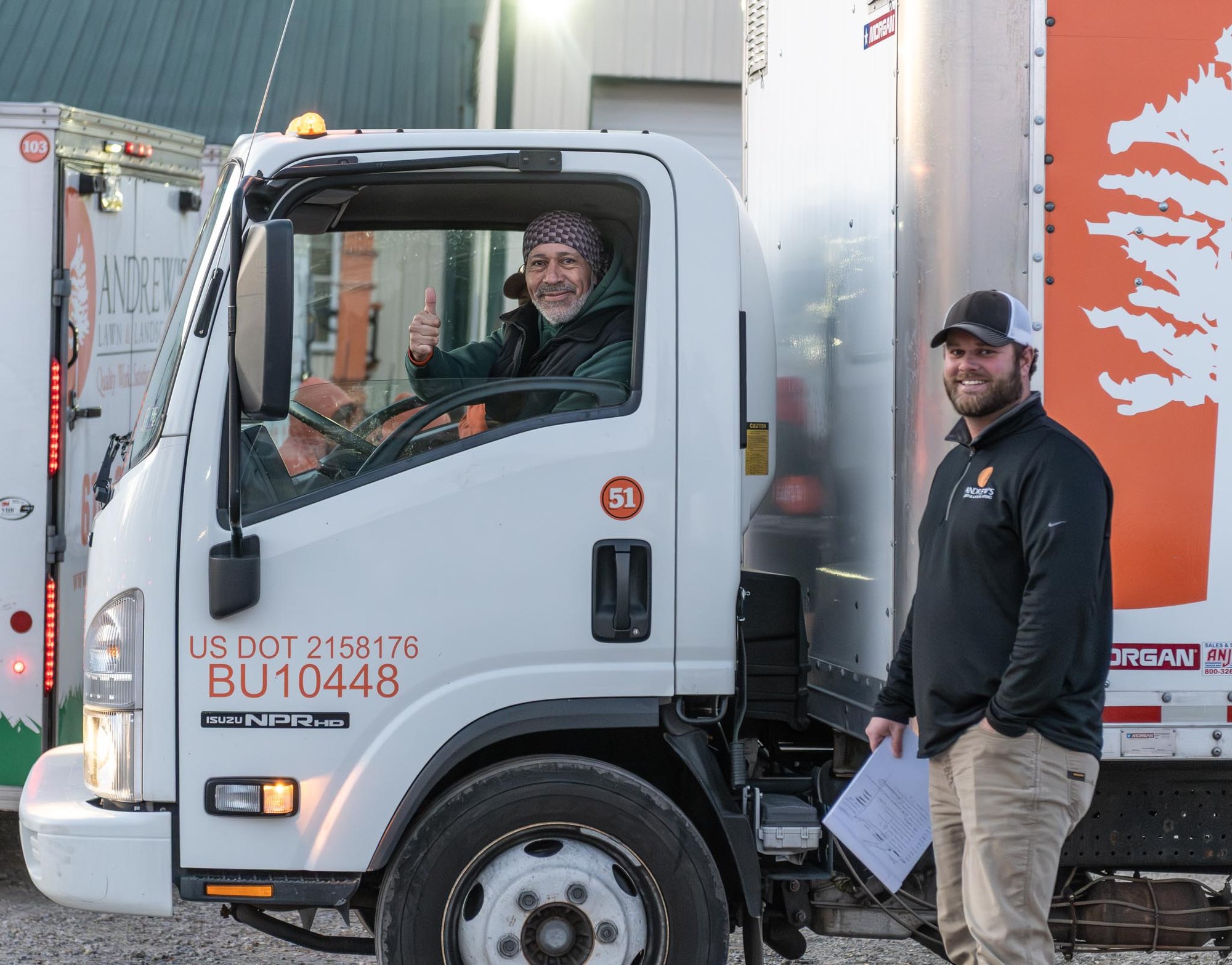 Andrew's Lawn and Landscaping, Operations Manager, Box Truck, Landscape crew